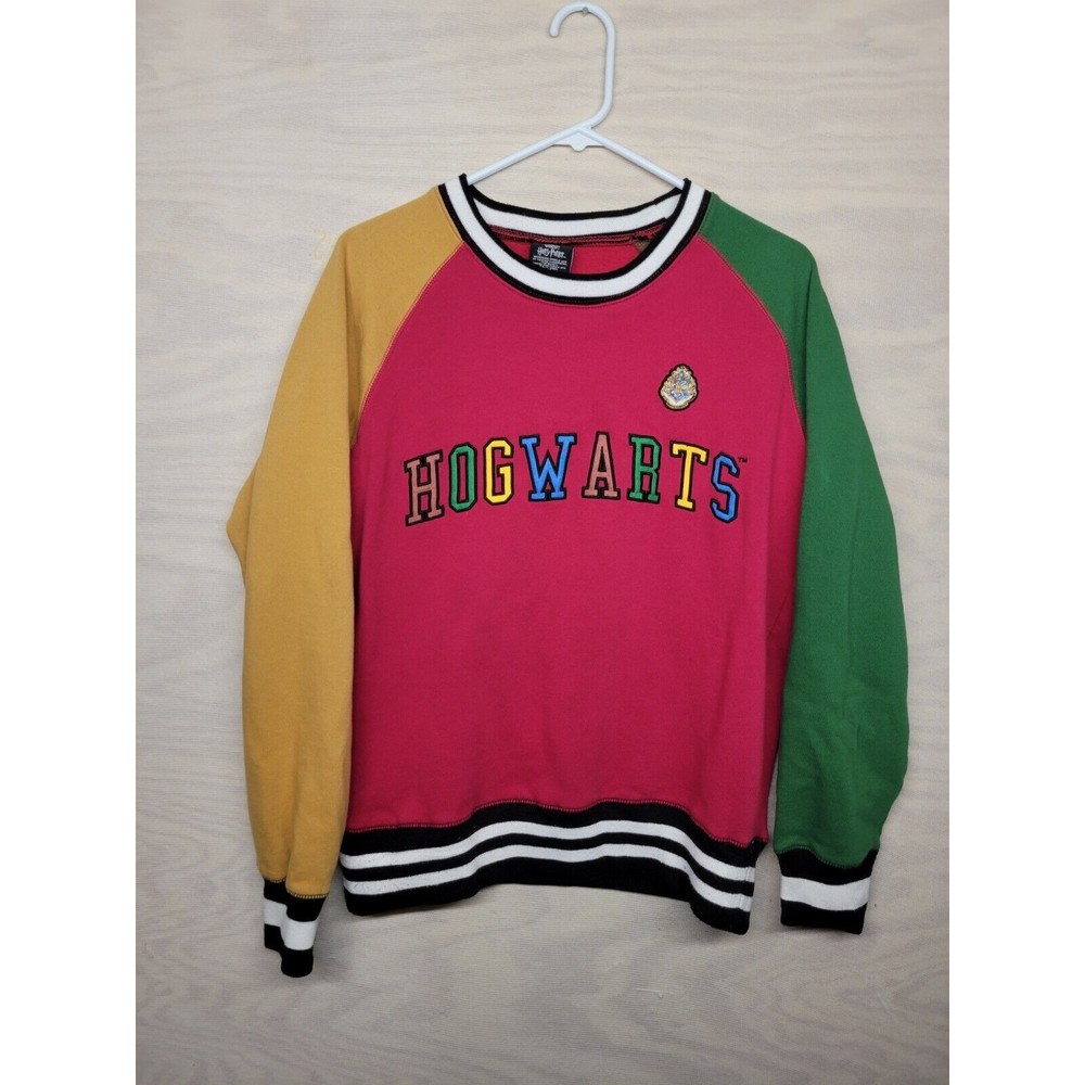 Harry Potter SZ Small Hogwarts Sweatshirt Multicolor Box Lunch Colorblock Adult